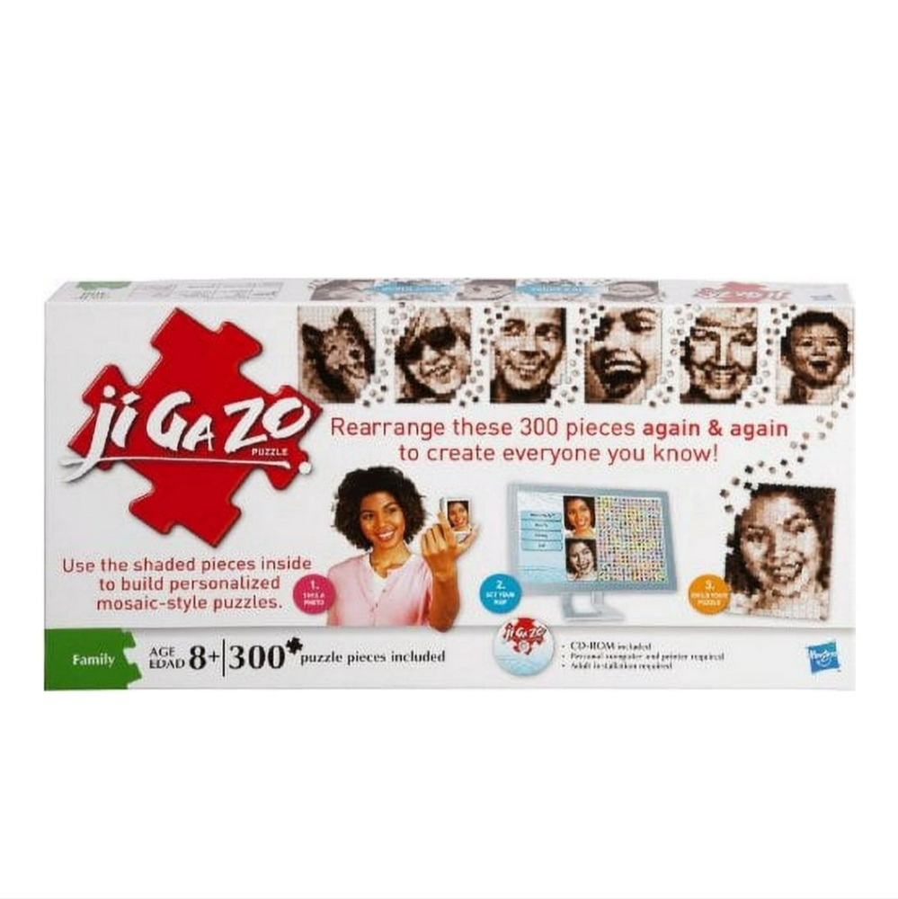 : sealed Hasbro Ji Ga Zo 300 piece puzzle sepia build your own mosaic style